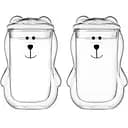 Набор чашек Ardesto Animals с крышкой с двойными стенками 300 мл х 2 шт. боросиликатное стекло прозрачное (AR2630BBR)