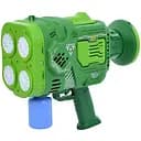 Мильний бластер LS7727-48G пістолет для мильних бульбашок, 32 см, з підсвічуванням, акумулятором і запаскою зелений