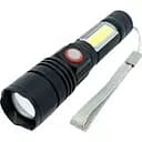 Ручной фонарь RB-244 аккумуляторный с зумом P90+COB Zoom Micro-USB