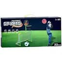 Футбольні ворота MR 1526 2в1 з баскетбольним кільцем, м’ячами, насосом і сітками, зелені