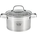 Каструля Krauff Charmant зі скляною кришкою 16 см 1.9 л сіра (26-238-027)