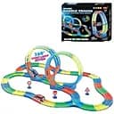 Трек 127 с неоновыми элементами 278 деталей автоматическая машинка на батарейках подсветка гибкий трек в коробке