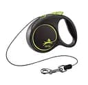 Повідець-рулетка Flexi Black Design XS, для собак до 8 кг, трос 3 м, чорний з зеленим (FU02C3.251.S CG)