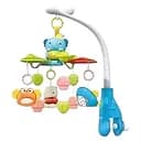 Карусель для кроватки YD 750-28-1 с Bluetooth и подсветкой, музыка, оборот, пульт голубой