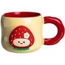 Чашка фарфоровая Yiwu 400 мл с магнитом желтый с красным Yiwu FM-53A