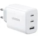 Сетевое зарядное устройство Ugreen CD275 65W 2xUSB-C 1xUSB-A Fast Charger White (90496) [99283]
