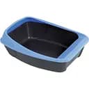 Туалет для котів з рамкою MPS Virgo Dark 52х39х20 см сіро-блакитний