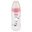 Бутылочка для кормления NUK First Choice Plus Жираф, c силиконовой соской, 300 мл, розовый (3952395)