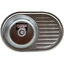 Кухонная мойка Platinum 7750 из нержавеющей стали 0.8 мм овальная 77x50 см полированная (000000497)