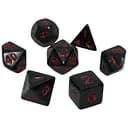 Набір кубиків Opaque 7 Dice Set - Black (w-red) , 7 шт. (g7dopaq08)