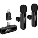 Мікрофонна система бездротова Hoco L20A Fair dual-mic wireless microphone iP/Type-C чорний