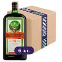 Упаковка ликера Jagermeister 35% 6 л (1 л х 6 шт.)