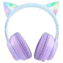 Навушники Onikuma Bluetooth з підсвіткою B90 Gaming CAT with LED фіолетові