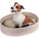 Лежак для тварин BronzeDog овальний ХS 30х40х9 см бежевий