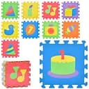 Килимок Мозаїка EVA, дитячий, 10 деталей, 30x30 см, пазл, M0385