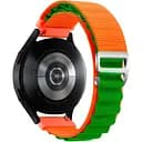 Ремінець для Xiaomi Amazfit GTS 22e34 mini - оранжево-зелений Watchbands NormalCloth Wave ширина кріплення 20мм нейлоновий (W26-7WB67878447)