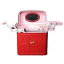 Бьюти-кейс с выдвижными ярусами и зеркалом красный (MRA-25-23)