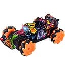 Машина на радіокеруванні 555-711 A-03, 4х4, підсвічування, 360°, роликові колеса, акумулятор 3.7V, пульт 2.4G, оранжевий