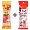 Набір: Кабаноси Дмитрук Chili свинина з чилі 80 г + Ковбаски Глобино Салямки Іспанські сирокопчені 85 г
