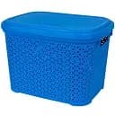 Корзина Diomedea с крышкой 44.5x33.6x31 см 30 л голубая (К14-439) 