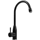 Смеситель кухонный Platinum 26 FHP (7456) поворотный однорычажный из нержавеющей стали черный матовый