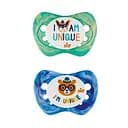 Пустушка Nip Я унікум № 2, силіконова, 5-18 міс., 2 шт., зелений з синім (31313)