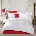 Комплект постельного белья Hobby Poplin Lubow с вышивкой 200x220/4x50x70 см белый (79899_2,0)