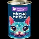 Влажный корм для кошек М'ясна миска кусочки в соусе с индейкой 415 г