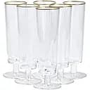 Набор бокалов TS Kitchen для шампанского ребристых фигурных 6 штук по 300 мл HP82