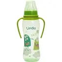 Пляшечка для годування Lindo, вигнута з ручками, 250 мл, зелений (Li 135 зел)