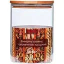 Ємність Vittora склянна з дерев'яною кришкою 700 мл (111176)