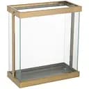 Свічник J-line скляний квадратної форми з золотим металом 45 см (47484)