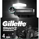 Сменные кассеты для бритья Gillette Mach 3 Charcoal 4 шт.