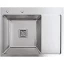 Кухонна мийка Platinum Handmade PVD L з нержавіючої сталі 3 мм прямокутна 65x50x23 см (000037029)