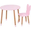 Столик зі стільцем Bambi "Метелик" 05-025R-ROUND круглий рожевий