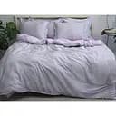 Комплект постільної білизни TAG Tekstil з компаньйоном 2-спальний Сіро-рожевий 000240928 (PT-016)