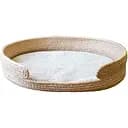 Лежанка для животных Пухнастики плетеная джут 52x42x12 см размер L