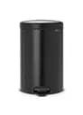 Бак для мусора Brabantia Pedal Bin, черный матовый, 20 л (114106)