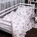 Комплект постельного белья MirSon Фланель 010 Teddy ballons белый двуспальный (2200009654114)