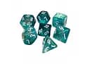 Набор кубиков Double Color Glitter 7 Dice Set - Aqua-White , 7 шт. (g7dglitdc06)