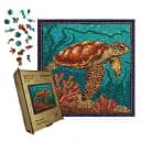 Деревянный пазл Мозаика Черепахи, А4, Деревянная коробка 100 элементов