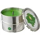 Свічка велика вулична J-line у ​​залізному відрі зеленого кольору з цитрусовим ароматом час горіння 50 годин (21763)