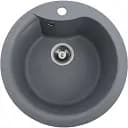 Гранитная мойка для кухни Platinum 480 Turas матовая серый металлик