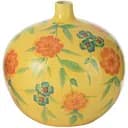 Ваза J-line желтая с ручной росписью 21 см (53393)