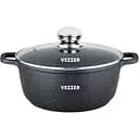 Кастрюля Vezzer с крышкой 20 см 2.5 л черная (VZ8038)