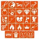 Набор трафаретов для био-тату Q - разное Fresh Tattoo q-simple_24_1