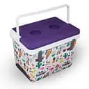 Термобокс Mazhura Kale, текстиль, 20 л, белый с фиолетовым (mz1029-1)