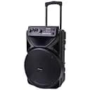 Колонка GY-1208, подсветка, Bluetooth, USB, пульт, микрофон, 58x38x34 см, 12 дюймов, черная