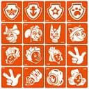 Набір трафаретів для біо-тату Fixies + Paw patrol fixies-paw-patrol-16