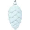 Набір новорічних прикрас на ялинку Dashuri Шишка 4 штуки 4x8 см блиск, білий 226601